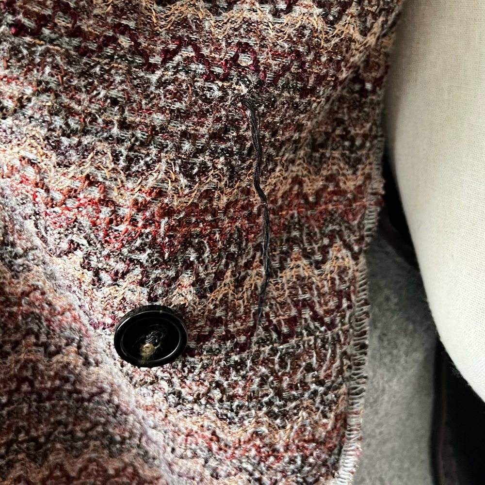 Greylin Zig zag asymmetrical cowl neck jacket from Anthropologie size xsmall - Picture 5 of 15